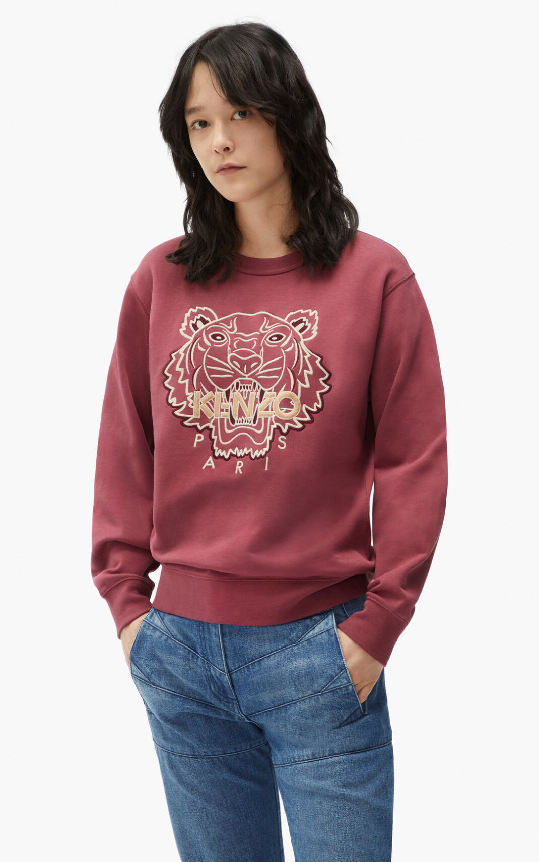 Kenzo Tiger Sweatshirt Bayan Siyah | 3296-YEJVA